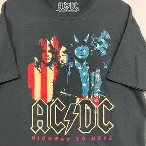 AC/DC Black Tee Men Large 100% cotton